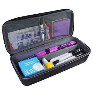 tudia eva empty carrying hard storage case organiser for writing stationery tools/pens/pencils/markers with hand carry handle [case only]