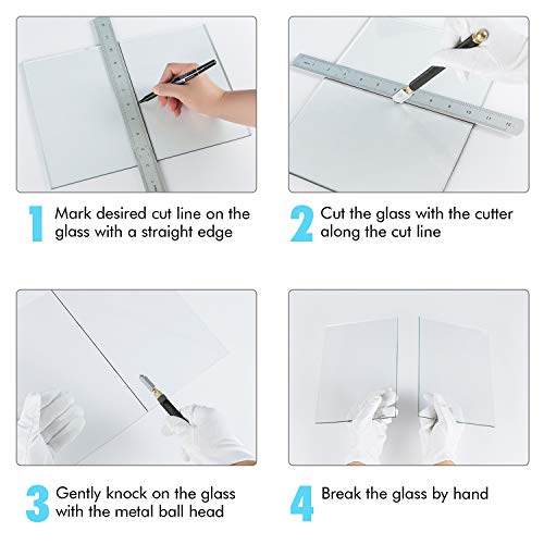 Glass Cutter 2mm-20mm, Glass Cutter Tool with Glass Cutting Oil, Glass Cutting Tool with Aotomatic Oil Feed, Glass Cutter for Mirrors/Tiles/Mosaic