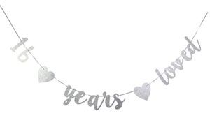starsgarden glitter 16 years loved banner – it’s my fabulous 16th banner -16th birthday banner decorations – cheers to 16 years milestone happy birthday decorations(silver) (sg-22np454)