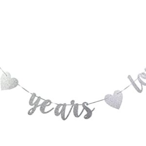 StarsGarden Glitter 16 Years Loved Banner – It's My Fabulous 16th Banner -16th Birthday Banner Decorations - Cheers to 16 Years Milestone Happy Birthday Decorations(Silver) (SG-22NP454)
