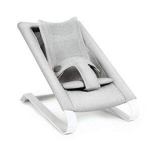 bombol – baby bouncer – european design – ultra durable aluminum alloy – 3 point harness (pebble grey)