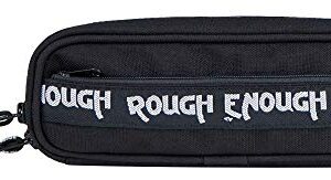 Rough Enough Black Pencil Case Long Pencil Pouch Art Supply Storage Organizer Kids Boys Girls Adults School Stationary