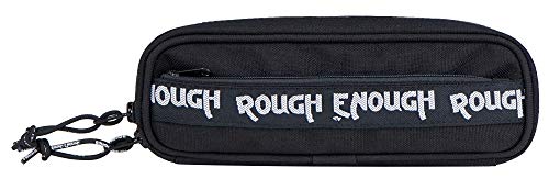 Rough Enough Black Pencil Case Long Pencil Pouch Art Supply Storage Organizer Kids Boys Girls Adults School Stationary