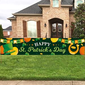 st. patrick’s day decorations, irish party supplies green shamrock element, welcome porch sign background for st. patrick’s day party, st. patrick’s day large banner