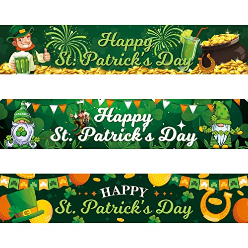 St. Patrick's Day decorations, Irish party supplies green shamrock element, welcome porch sign background for St. Patrick's Day party, St. Patrick's Day large banner