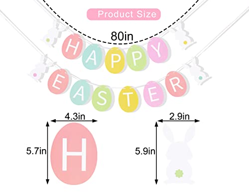 Happy Easter Banner - Easter Decoration/decor,bunny Easter Banner,easter Garland/bunting, Spring Banner