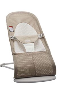 babybjörn bouncer balance soft, light grey frame, mesh, gray beige /white (005144us)