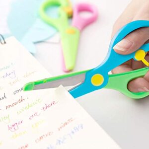 LovesTown Preschool Training Scissors,6 Pcs Dual-Colour Children Safety Scissors Pre-School Training Scissors Safety Scissors Art Craft Scissors