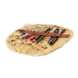 ZTL Creative Tortilla Pen Pencil Case Funny Burrito Stationery Pencil Pouch Pen Holder Makeup Case Bag