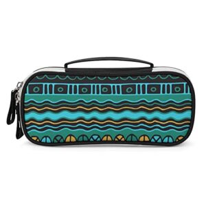 boho style ethnicity pattern2 printed pencil case bag stationery pouch with handle portable makeup bag desk organizer