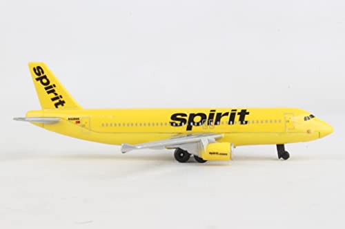 Daron Spirit Airlines Single Die-Cast Plane , Yellow