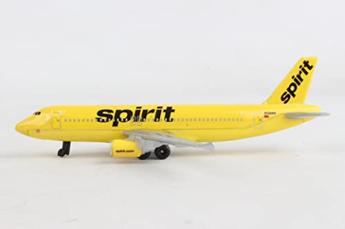 Daron Spirit Airlines Single Die-Cast Plane , Yellow