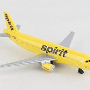 Daron Spirit Airlines Single Die-Cast Plane , Yellow