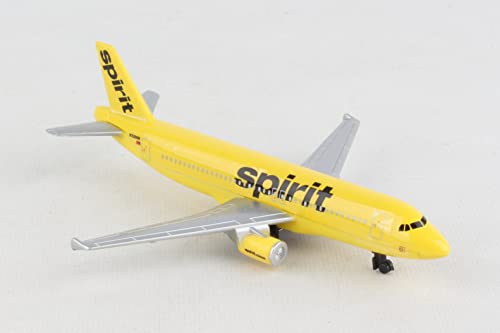 Daron Spirit Airlines Single Die-Cast Plane , Yellow