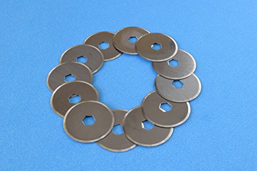 Quilter’s Cut 18mm Rotary Blades, 12 Pack, Fits Olfa, Fiskars, Martelli, & Truecut