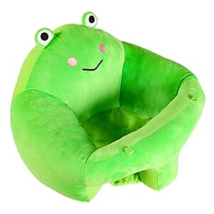 kakiblin baby support seat chair, toddler sitting chair sofa plush learning to sit chair baby learning to sit chair keep sitting posture comfortable for 6-16 months baby (frog)