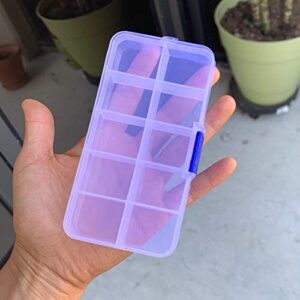 2Tomato Shipping Supplies 1pc Clear Rectangle Plastic Storage Box 10 Slots Small Compartment Organizer Vitamine Medicine Pill Jewelry Bead Findings Container Box spb17