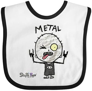 inktastic metal face baby bib white and black – gus fink studios 2ad0f