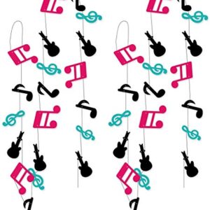 HappyField Tik Tok Party Decorations Tik Tok Music Note Garland Tik Tok Party Banner Black Teal Fuchsia Music Note Garland Music Note Streamer Tik Tok Birthday Party Decorations Tik Tok Party Supplies