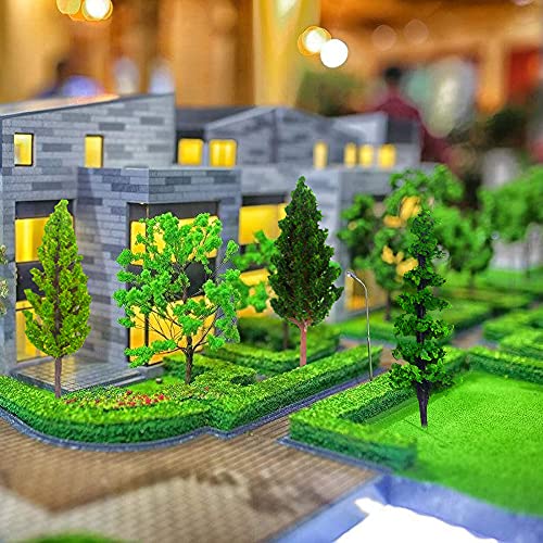 70pcs Mini Model Trees Model Train Scenery Mixed Miniature Trees Artificial Wargame Trees Model Railroad Scenery Diorama Supplies Scenery Landscape