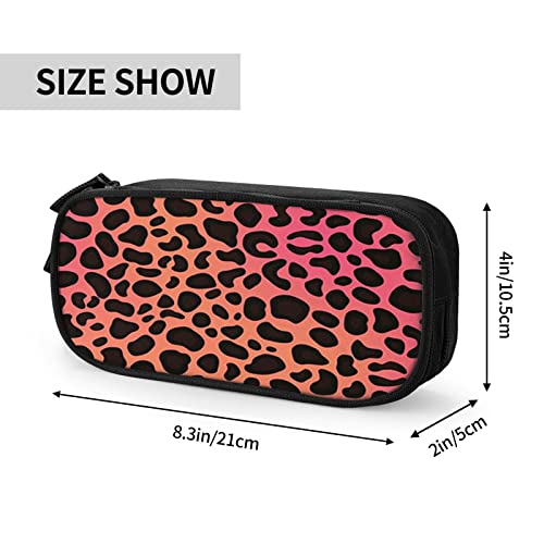 Colorful Leopard Animal Print Pencil Case Pencase Pencil Bag Pouch Box Portable Pen Bag For Office School