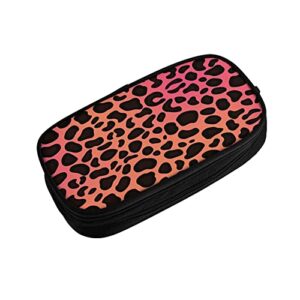 Colorful Leopard Animal Print Pencil Case Pencase Pencil Bag Pouch Box Portable Pen Bag For Office School