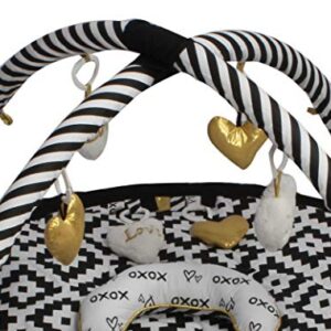 Bacati Love Baby A Countivity Gym with Mat, Black/Gold