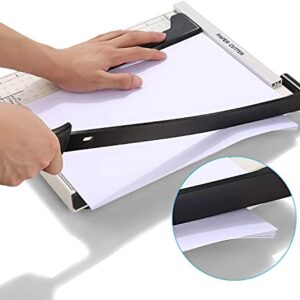 A4 Paper Trimmer Paper Cutter Heavy Duty Metal Base Trimmer Gridded Paper Photo Guillotine Craft Machine 12 inch Cut Length 10 Sheets Capacity for Office Home Use