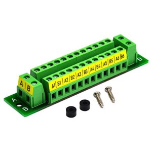 oono 16 amp 2×12 position terminal block distribution module for ac dc