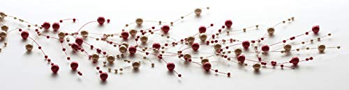 Sullivans Burgandy and Gold Pearl Beaded Garland 5'