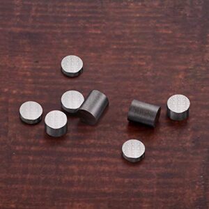 BBTO 2.125 oz. Tungsten Weights 3/8 Inch Incremental Cylinders Car Incremental Weights Compatible with Pinewood Car Derby Weights, 9 Pieces