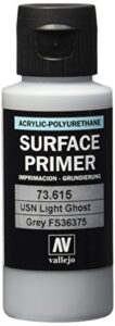 vallejo usn light ghost grey primer acrylic polyurethane, 60ml