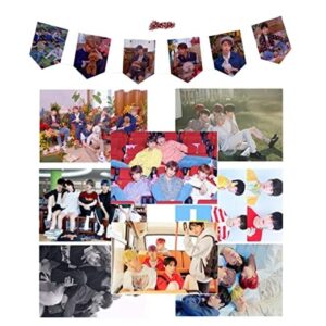 8sheets t-xt boys posters with 6pcs t-xt brithday banners hanging flag for wall decoration
