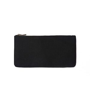 yonben canvas pencil pen case stationery case pouch bag(black, s)