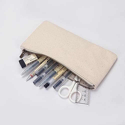 YONBEN Canvas Pencil Pen Case Stationery Case Pouch Bag(Black, S)