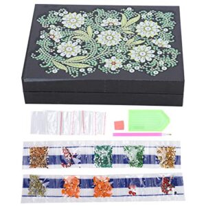 gloglow painting box, diy painting jewelry box embroidery 5d special‑shaped creative earring storage container jewelry box storage organizer