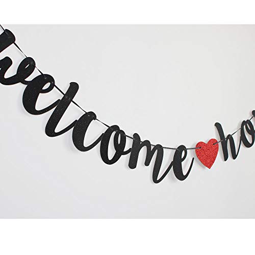 Welcome Home Banner, Funny Paper Sign for Family Theme Party Decorations, Home Party Supplies