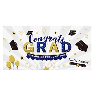 PRETYZOOM Fabric Graduation Banner 2023 Graduation Party Decorations Class of 2023 Graduation Party Favor Photo Background Banner 39.4x78.7 Inch