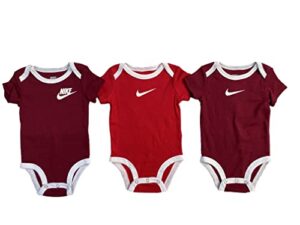nike infant baby short sleeve bodysuits 3 pack (multi(56crwl-723)/b, newborn)