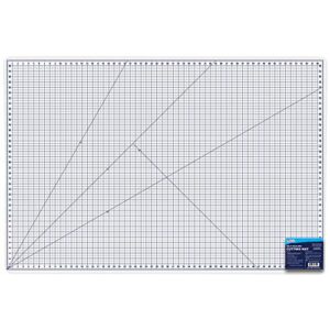 u.s. art supply 40″ x 60″ white/blue professional self healing 5 – 6 layer double sided durable non-slip cutting mat great for scrapbooking, quilting, sewing and all arts & crafts projects