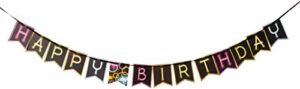 shaped ribbon banner ‘happy birthday’, one size.