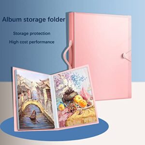 NMFIN A2 Diamond Painting Storage Book Kits - Sketch Painting Art Portfolio Portable Collection Folder, Diamond Painting Kits for Adults Accessories with 30 Pocket Slevees Protectors