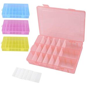 jewelry storage box jewelry plastic storage box plastic storage box plastic storage storage case for beads rings earrings[4pcs]