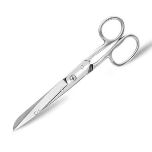 fabric scissors, professional heavy duty craft tailor scissors for fabric cutting, all metal stainless steel shears for sewing products school supplies, 7 inch