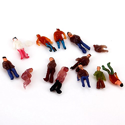 BQLZR 100PCS 1:200 Scale Hand Painted Layout Model Train People Figure