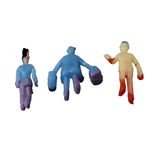 BQLZR 100PCS 1:200 Scale Hand Painted Layout Model Train People Figure