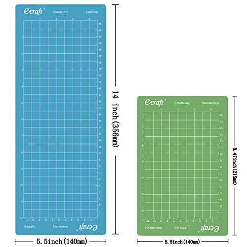 Ecraft Cutting Mat for Cricut Joy - Two 4.5X6.5Inch StandardGrip & Two 4.5X12Inch StandardGrip & Two 4.5X12Inch LightGrip Quilting Joy Mats Replacement Accessories for Cricut Joy