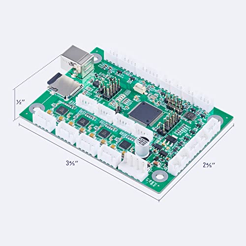 OMTech K40+ Laser Engraver Motherboard Upgrade, Replacement Control Board for CNC CO2 Laser Cutter Engraver Machines with Rotary Axis Autofocus Support, Smoothie Mainboard for LightBurn K40 Engraving