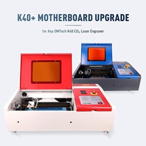 OMTech K40+ Laser Engraver Motherboard Upgrade, Replacement Control Board for CNC CO2 Laser Cutter Engraver Machines with Rotary Axis Autofocus Support, Smoothie Mainboard for LightBurn K40 Engraving