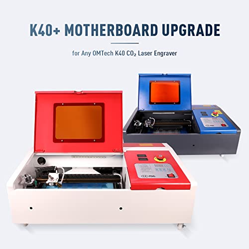 OMTech K40+ Laser Engraver Motherboard Upgrade, Replacement Control Board for CNC CO2 Laser Cutter Engraver Machines with Rotary Axis Autofocus Support, Smoothie Mainboard for LightBurn K40 Engraving